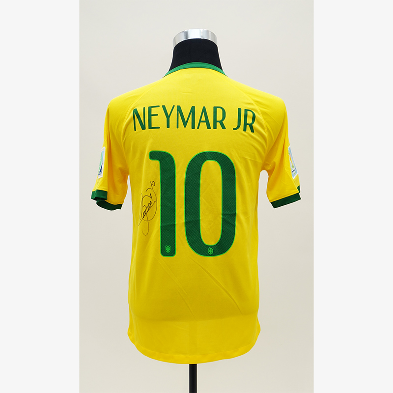 ネイマール直筆サイン入りブラジル代表2014ホームユニフォーム