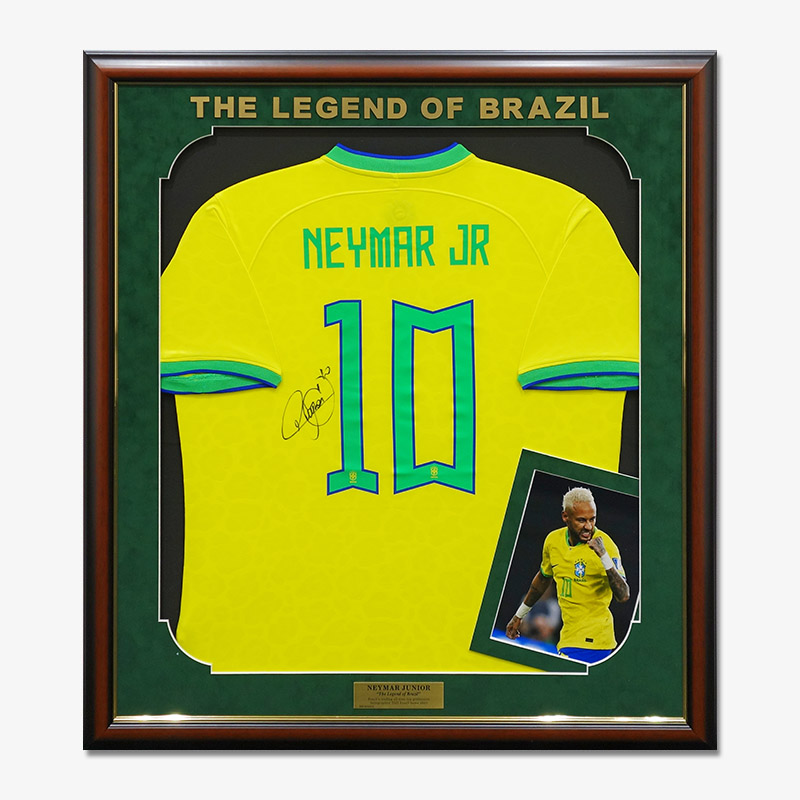 ネイマール直筆サイン入りブラジル代表2022ホームユニフォーム特製 